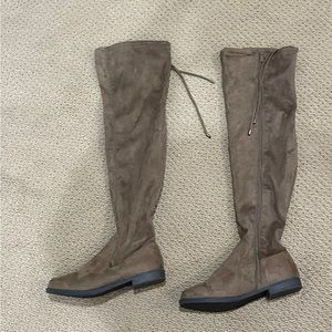 Over the knee Taupe boots- size 8 1/2